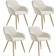 tectake Marilyn Cream/Gold Kitchen Chair 82cm 4pcs