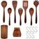 Elyon Teak Wood Utensil Set with Hooks Kitchen Utensil 9