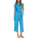 s.Oliver Waterfall Neckline Jumpsuit - Azure Blue