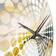 Design Art Undefined Continuation Liquid Retro Waves Grey/Yellow Wall Clock 16"