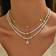 Shein 3pcs/Set Rice Bead Faux Pearl Linked Gold Starfish & Shell Necklace, Handmade Minimalist Jewelry For Women, Suitable For Daily Wear And Beach Vacation
