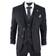 Truclothing Men's Tweed Suit Peaky Blinders 1920s Gatsby Classic Tailored Fit 3-piece - True Black