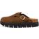 Birkenstock Boston Chunky Suede Leather - Dark Tea/Black