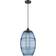 Innovations Lighting Vaz Matte Black/Princess Blue Pendant Lamp 10"