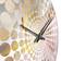 Design Art Exquisite Symphony Abstract Pink And Gold Pastel Wall Clock 36"