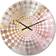 Design Art Exquisite Symphony Abstract Pink And Gold Pastel Wall Clock 36"