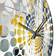 Design Art Squared Ceremony Abstract Expressionism II Blue Wall Clock 23"