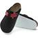 Birkenstock Boston Suede Leather Birko-Flor - Black/Active Red