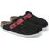 Birkenstock Boston Suede Leather Birko-Flor - Black/Active Red