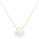 The Lovery Single Clover Necklace - Gold/White