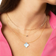 The Lovery Single Clover Necklace - Gold/White