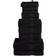 vidaXL Premium Serviette Noir (140x70cm)