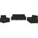 vidaXL 3201540 Black Sofa 198cm 3stk