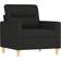 vidaXL 3201540 Black Sofa 198cm 3stk