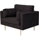 Venture Design Boom Black/Brass Lænestol 88.5cm