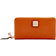 Dooney & Bourke Pebble Grain Large Zip Around Wristlet - Caramel