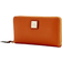 Dooney & Bourke Pebble Grain Large Zip Around Wristlet - Caramel