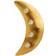 Stine A Bella Moon Earring - Gold/Transparent