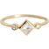 Capucinne Curved Flush Nesting Band Ring - Gold/Diamonds