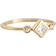 Capucinne Curved Flush Nesting Band Ring - Gold/Diamonds