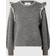 Selected Femme Alva Frills Ls Knit O-Neck Grey Melange/Birch