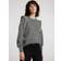 Selected Femme Alva Frills Ls Knit O-Neck Grey Melange/Birch