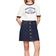 Tommy Hilfiger High Rise Button Thru Denim Mini Skirt - Cler