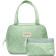 Karen Toiletry Bag Set - Green/White Print