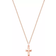 Tiny Blessings Beautifully Beveled Cross Necklace - Rose Gold