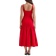 House of CB Amore Dropped Waist Midi Dress - Scarlet