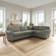 Dunelm Flori Corner Tonal Plush Chenille Sofa 268cm 4 Seater