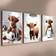 Shein pcsSet Scottish Highland Cow Funny Animal Humor Highland Cow Enthusiast Natural Poster 20x30cm 3pcs