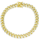 Italian Gold Men's TwoTone Cuban Link Chain Bracelet in 14k Sterling Silver and Sterling Silver 9 inches