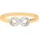 Rosec Jewels April Birthstone Pave Set Infinity Ring 14K - Gold/Diamonds