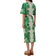 Farm Rio Festival Euroflax Midi Skirt - Green