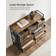 Songmics LTS137B01 Rustic Brown/Ink Black Byrå 28.5x85cm