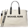 Michael Kors Brooklyn Oversized Cotton Canvas Tote Bag - Natural