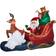 Gemmy Inflatable Decorations Animated Luxe Waving Santa with Rocking Reindeer on a Cloud