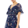 Mac Duggal Flounce Sleeve Floral Maxi Dress - Navy Multi