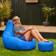 Bean Bag Bazaar Recliner Blue Pouf