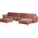 Beliani Aberdeen Pink Soffa 347cm 5-sits