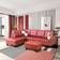 Bed Bath & Beyond Couch Red Sofa 103.5" 3pcs 4 Seater