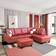 Bed Bath & Beyond Couch Red Sofa 103.5" 3pcs 4 Seater