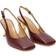 JW Anderson Chain Heel Slingback Pumps 75 mm - Burgundy