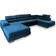 Monolith CASONE Blue Sofa 345cm 5-Sitzer