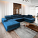 Monolith CASONE Blue Sofa 345cm 5-Sitzer