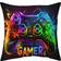 Shein Game Patterned Pillowcase in X in Cushion Cover Multicolour, Black (45x45cm)