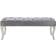 Roundhill Furniture Maxem Tufted Gray Settee Bench 48x18"