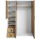 Furniture24 Simi Ms2 Alpine White/Hickory Natural Kleiderschrank 150x200cm