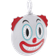 JFL Clown Face Emoji Pendant - White Gold/Diamonds/Multicolour